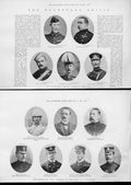 Original Old Antique Print 19 Portraits Officers South Africa Service 1899 20th