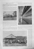 Original Old Antique Print Market House Ladysmith Africa & Portsmouth Armoury