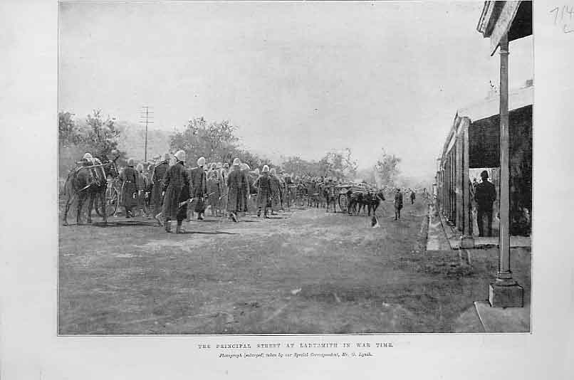 Original Old Antique Print Ladysmith Street War Time South Africa