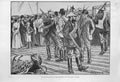 Original Old Antique Print Boers Entraining At Johannesburg For Natal 1899 19th