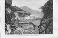 Original Old Antique Print Amafali Landslip 1899 19th Century