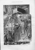 Original Old Antique Print Lord Roberts On Dunottar Castle For S Africa 1899