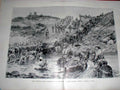 Old Antique Print Transvaal War Field Battery Fording Flooded River 1899 19th