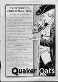 Original Old Antique Print Christmas Box Advertisment Quaker Oats 1900 Victorian