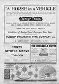 Original Old Antique Print Horse In Vechile Advertisment Dunlop Tyres 1900 20th