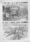 Original Old Antique Print Ellermans For Hunters & Horse Advertisment *1