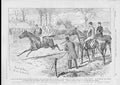 Original Old Antique Print Wins Hunt Cup Advertisment Ellimans Embrocation