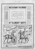 Old Antique Print Not A Penny Worse Advertisment Ellimans Embrocation 189 19th