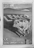 Original Old Antique Print Lemco Cows Suggestive Shadow Advertisment 1900 20th