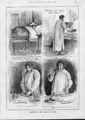 Original Old Antique Print Nightmare Cant Sleep No Beechams Advertisment