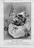 Original Old Antique Print Soap On His Nose Advertisment Monkey Brand Soap