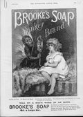 Original Old Antique Print In The Looking Glass Advertisment Monkey Brand Soap