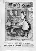 Original Old Antique Print Brookes Soap Advertisment No Monkey 1890 Victorian