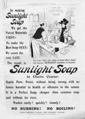 Original Old Antique Print Lady & The Grocer Advertisment Sunlight Soap