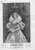 Original Old Antique Print Sunlight Soap Advertisment Dressed & Ready