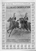 Original Old Antique Print Cavalry Charge Advertisment Ellimans 1903 20th