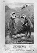 Original Old Antique Print Swan Soap Advertisment A Stepping Stone 1900 20th