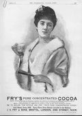 Original Old Antique Print Fry'S Pure Concentrated Cocoa Advertisment1890 19th