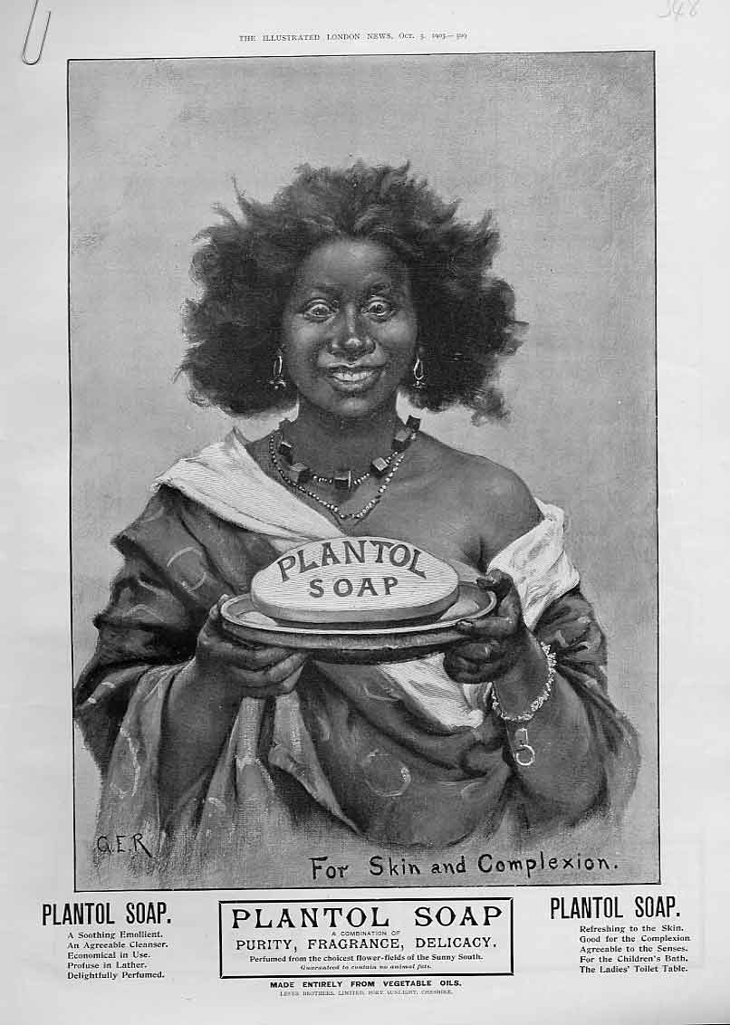 Original Old Antique Print Plantol Soap Advertisment Skin & Complexion