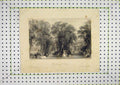 Original Old Antique Print Country Scene Park St. Cloud Family Day Out