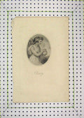 Original Old Antique Print Portrait Beautiful Woman Charity