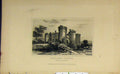 Original Old Antique Print View Ragland Castle Monmouthshire C1850 Dugdales