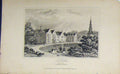 Old Antique Print C1850 View Birth-Place Dryden Aldwinkle Dugdales Garden 19th