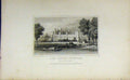 Old Antique Print C1850 View Eton College Berkshire River Thames Dugdales 19th