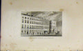 Original Old Antique Print C1850 View New Bridge Street Blackfriars London 19th