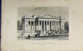 Old Antique Print C1850 View Fitzwilliam Museum Cambridge Dugdales Horses 19th