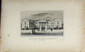 Original Old Antique Print C1850 View Highbury College Islington England 19th