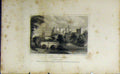 Original Old Antique Print C1850 View Alnwick Castle Northumberland Dugdales