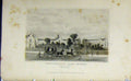 Original Old Antique Print C1850 Whittington Alms Houses Highgate Hill Dugdales