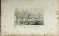 Original Old Antique Print View National Gallery Trafalgar Square London C1850