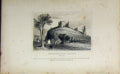 Original Old Antique Print C1850 View Knaresborough Castle Yorkshire Victorian