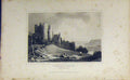 Original Old Antique Print Dugdales Penrice Castle Glamorganshire C1850 19th