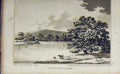 Original Old Antique Print 1796 Country View Wootton River Boat 18th Century