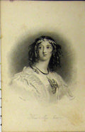 Original Old Antique Print Steel Engraving Portrait Flora Mac-Ivor C1850 19th
