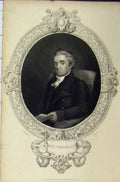 Original Old Antique Print C1850 Steel Engraving Portrait Noah Webster 19th