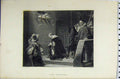 Original Old Antique Print Scene Lord Strafford C1850 Steel Engraving Victorian