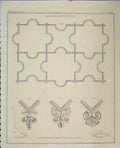 Original Old Antique Print Architecture Ceiling Dukes House Bradford C1850 19th