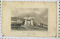 Original Old Antique Print 1828 View Kitts Cotty House Aylesford Kent Lacey
