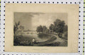 Original Old Antique Print Steel Engraving View Bangor Iscoed Flintshire C1850