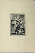 Original Old Antique Print C1850 Steel Engraving Nuns Women Church Victorian