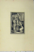 Original Old Antique Print C1850 Steel Engraving Men Woman Begging Victorian