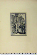 Old Antique Print Rich Man Door Step Beggars Street C1850 Steel Engraving 19th