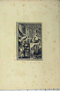 Original Old Antique Print Romance Men Woman Rivalry C1850 Steel Engraving 19th