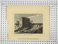 Original Old Antique Print 1786 View Uske Castle Monmouthshire 18th Century