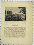 Original Old Antique Print Church Bridge Bangor Monachorum Flintshire 1786 18th
