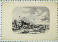 Original Old Antique Print View Walmer Castle Country Scene